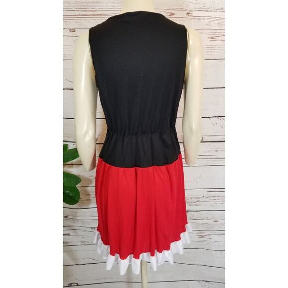 Costume Red Riding Hood Steampunk Dress Junior Sz XL black red white halloween - Picture 3 of 4